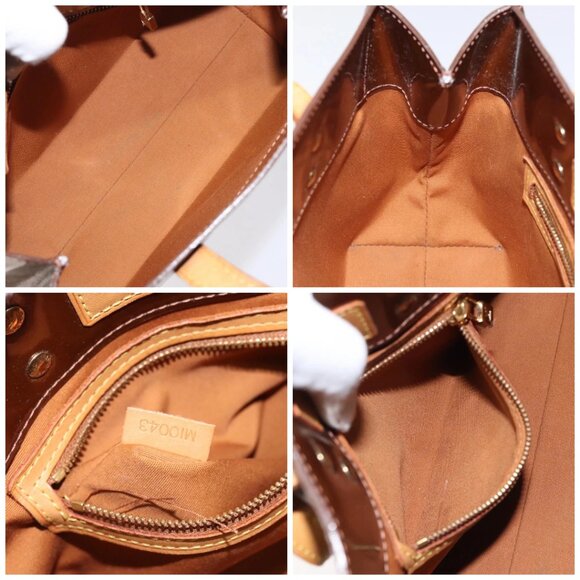 LOUIS VUITTON Monogram Vernis Reade PM Hand Bag Bronze - Picture 14 of 15